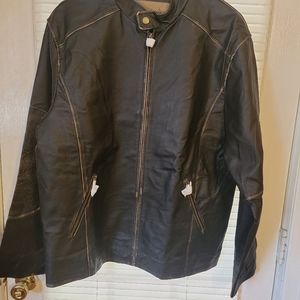 Nwot Freedom Brand Leather Jacket Sz L